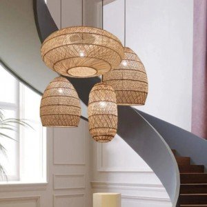 High Quality Australian, Rattan Light Fixture, Bamboo Lampshade,rattan Pendant Light, Bamboo Pendant Light, Rattan Basket Lamp, Wicker. - Letsgosale.com