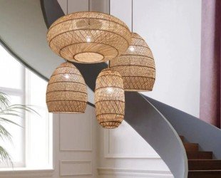 High Quality Australian, Rattan Light Fixture, Bamboo Lampshade,rattan Pendant Light, Bamboo Pendant Light, Rattan Basket Lamp, Wicker. - Letsgosale.com