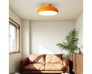 Nordic Vintage Flush Ceiling Light,minimalist Bedroom Study Ceiling Lamp,mid-century Orange Ceiling Light Fixture - Letsgosale.com