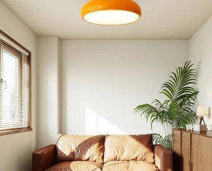 Nordic Vintage Flush Ceiling Light,minimalist Bedroom Study Ceiling Lamp,mid-century Orange Ceiling Light Fixture - Letsgosale.com