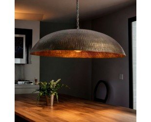 Antique Hammered Brass Dome Light Fixtures Handmade Hanging Lamp Ceiling Light Solid Brass Dome Oxide Moroccan Lamp - Letsgosale.com