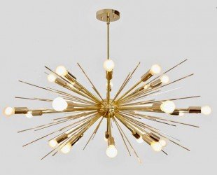 Gorgeous Large Mid Century Sputnik Chandelier SPURCHIN , Handmade Urchin Chandelier Black Ceiling Light 24 Light 36 - Letsgosale.com