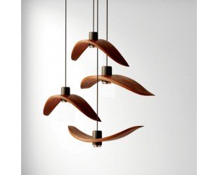 Design Wooden Led Lamp, Scandinavian Light Fixture, Handmade Led Bulb Light, Wooden Hanging Lamp, Modern Lighting,pendant Ceiling Lamp Decor - Letsgosale.com