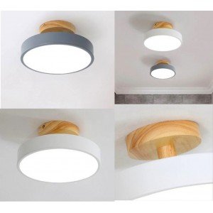Modern Wooden Pendant Light Embracing Minimalist Design, Elegant Hanging Ceiling Fixture, Two Colours - Letsgosale.com