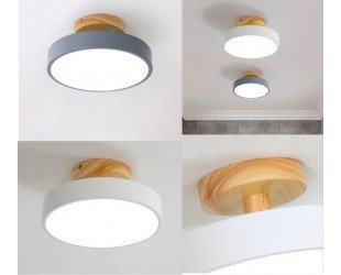 Modern Wooden Pendant Light Embracing Minimalist Design, Elegant Hanging Ceiling Fixture, Two Colours - Letsgosale.com