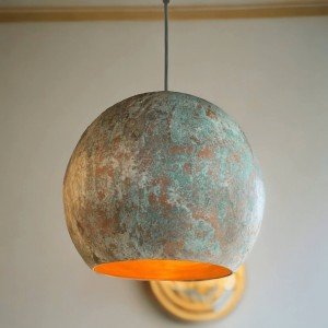 Patina Pendant Farmhouse Light Oxidized, Green Patina Copper Pendant Light Kitchen, Patina Copper Pendant Light Home Deco Lights - Letsgosale.com