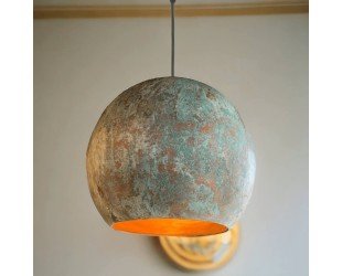 Patina Pendant Farmhouse Light Oxidized, Green Patina Copper Pendant Light Kitchen, Patina Copper Pendant Light Home Deco Lights - Letsgosale.com