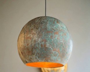 Patina Pendant Farmhouse Light Oxidized, Green Patina Copper Pendant Light Kitchen, Patina Copper Pendant Light Home Deco Lights - Letsgosale.com