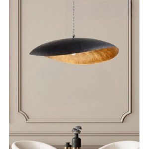 Moroccan Hammered Lampshade , Hanade Moroccan Leaf , Black Out Gold in , Brass Handmade Lamp - Letsgosale.com