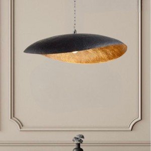 Moroccan Hammered Lampshade , Hanade Moroccan Leaf , Black Out Gold in , Brass Handmade Lamp - Letsgosale.com