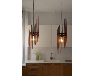 Vintage Charm: Mid-century Modern Wooden Stalactite Pendant Light Fixture Timeless Elegance Inspired by Nature - Letsgosale.com