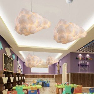 Cloud Pendant Ceiling Lamp Lighting for Nursery Bedroom Kitchen Living Room Ceiling Chandelier Decorative Chandelier Cotton LED Light Gift - Letsgosale.com