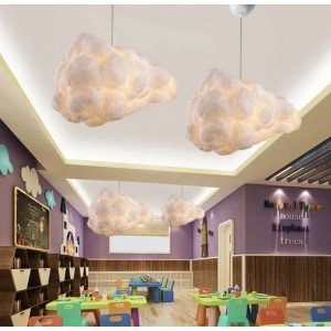 Cloud Pendant Ceiling Lamp Lighting for Nursery Bedroom Kitchen Living Room Ceiling Chandelier Decorative Chandelier Cotton LED Light Gift - Letsgosale.com