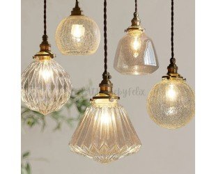 Elegant Glass Pendant Light Chandelier for Bedroom Kitchen Dining Room Hanging Lamp Indoor Luminaire Nordic Lighting - Letsgosale.com
