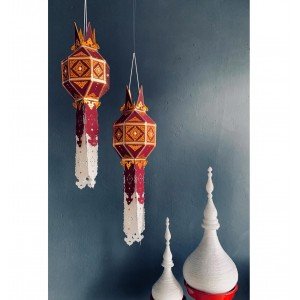 Enchanting Thai Lanna Hanging Lanterns Boho Chic Wall Decor - Letsgosale.com