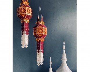 Enchanting Thai Lanna Hanging Lanterns Boho Chic Wall Decor - Letsgosale.com
