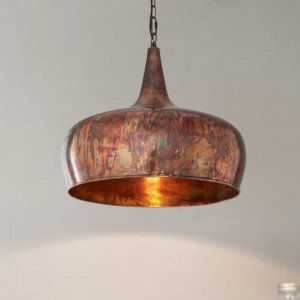 Copper Pendant Farmhouse Light, Rustic Copper Hanging Light Fixture, Oxidized Copper Ceiling Light Fixture, Copper Kitchen Island Lighting - Letsgosale.com