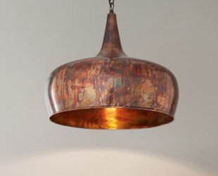 Copper Pendant Farmhouse Light, Rustic Copper Hanging Light Fixture, Oxidized Copper Ceiling Light Fixture, Copper Kitchen Island Lighting - Letsgosale.com
