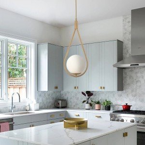 Single Antique Pendant Lamp White Glass Modern Pendant Lamp Kitchen and Living Room Pendant Lamp Chandelier , Modern Chandelier - Letsgosale.com