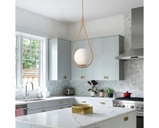 Single Antique Pendant Lamp White Glass Modern Pendant Lamp Kitchen and Living Room Pendant Lamp Chandelier , Modern Chandelier - Letsgosale.com