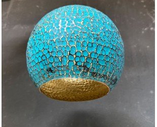 Blue Patina Brass Pendant Light for Island Kitchen Lighting ,blue Patina Shaded Hanging Pendant Light - Letsgosale.com