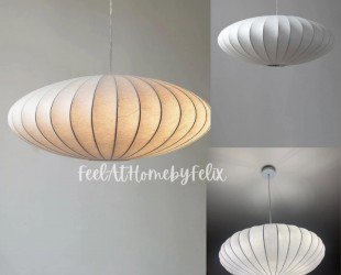Handmade Japanese Style Apartment Silk Chandelier Cream Style Silk Pendant Lamps for Living Room Dining Room - Letsgosale.com