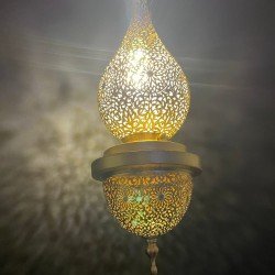 Authentic Moroccan Handcrafted Brass Pendant Lamp, Moroccan Light Fixture , Hanging Lamp Moroccan Ceiling Lamp - Letsgosale.com