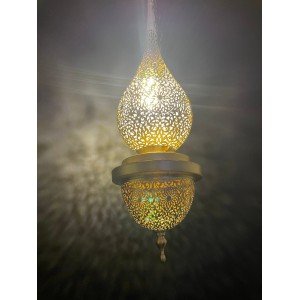 Authentic Moroccan Handcrafted Brass Pendant Lamp, Moroccan Light Fixture , Hanging Lamp Moroccan Ceiling Lamp - Letsgosale.com