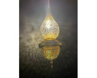 Authentic Moroccan Handcrafted Brass Pendant Lamp, Moroccan Light Fixture , Hanging Lamp Moroccan Ceiling Lamp - Letsgosale.com