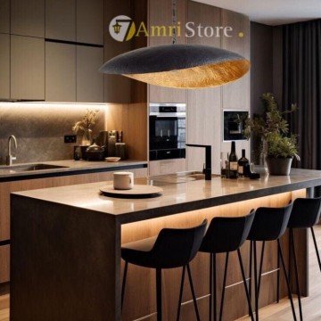 Black Hammered Lampshade ,brass Dome Pendant ,art Deco Lamp , ,kitchen Island Light ,hanging Ceiling Light . - Letsgosale.com