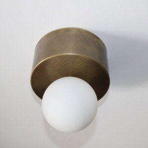 Flush Mount Spot Light mid Century Antique Brass-solid Brass Ceiling Light - Letsgosale.com