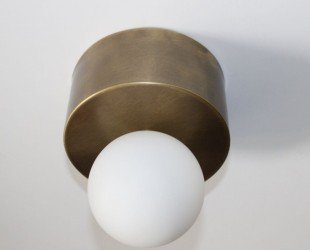 Flush Mount Spot Light mid Century Antique Brass-solid Brass Ceiling Light - Letsgosale.com