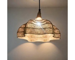 New Style Wave Chandelier, Handmade Rattan Lamps, Straw Pendant Raffia Lamp , - Letsgosale.com