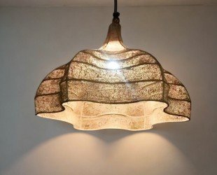New Style Wave Chandelier, Handmade Rattan Lamps, Straw Pendant Raffia Lamp , - Letsgosale.com