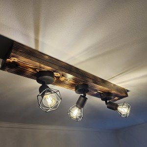 Wood Hanging Lamp, Wooden Ceiling Fixture, Pendant Lighting, Wood Lamp, Wooden Lamp, Wooden Chandelier, Contemporary Hanging Lamp - Letsgosale.com