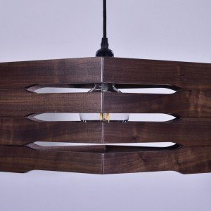 Wood Pendant Light, Walnut Chandelier Scandinavian, Bedroom,kitchen Wooden Lamp, Living Room Wooden Lighting - Letsgosale.com
