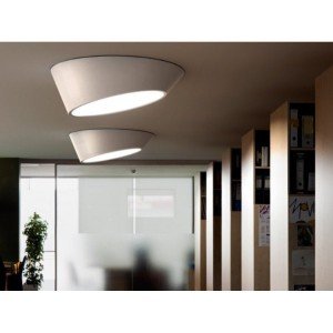 Asimetric Ceilinglamp, Asimetric Drum Flushmount Light, Ceiling Not Simetric Fabric Lamp, Art Urban Minimalistic Design Ceiling Lamp - Letsgosale.com