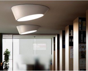 Asimetric Ceilinglamp, Asimetric Drum Flushmount Light, Ceiling Not Simetric Fabric Lamp, Art Urban Minimalistic Design Ceiling Lamp - Letsgosale.com