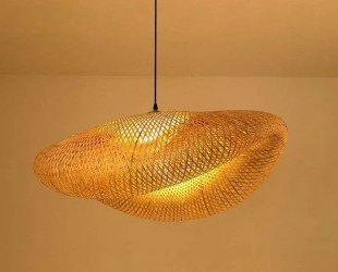Handmade Natural Bamboo Chandelier Japanese Restaurant Decor Lighting Lampshade Wooden Light - Letsgosale.com