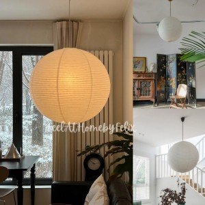 Handmade Simple Classic Japanese Famous Nordic White Paper Lantern for House Apartment Hotel Decoration Pendant Lamp - Letsgosale.com