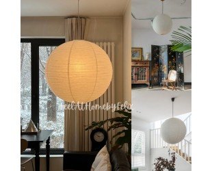 Handmade Simple Classic Japanese Famous Nordic White Paper Lantern for House Apartment Hotel Decoration Pendant Lamp - Letsgosale.com