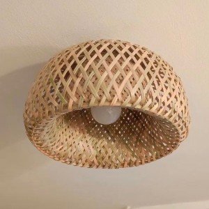 Handmade Wicker Wooden Ceiling Light Wooden Chandelier Home Room Lamp Shade - Letsgosale.com