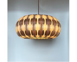 Pendant Light-chandelier-wood Pendant Light-light Fixture-ceiling Light-hanging Lamp-pendant Lighting-drum PENDANT Lamp-maple&walnut - Letsgosale.com