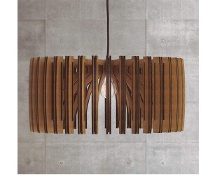 Wood Pendant Light Mid Century Modern Handmade Lamp Ceiling Lamp Chandelier Lighting Industrial Lamp Wood Lampshade Lamp Shade - Letsgosale.com