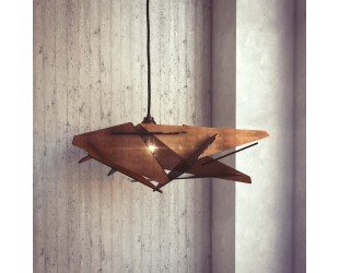 Wood Pendant Light Ceiling Light Fixture Wooden Black Plexiglass Lighting Wood Pendant Light Modern Chandelier Dezaart - Letsgosale.com