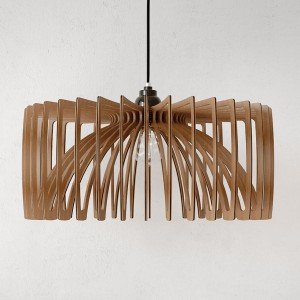 Mid-century Modern Chandelier Embrace Elegance With Woodcrafted Illumination - Letsgosale.com
