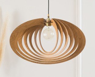 Wood Pendant Light Ceiling Light Fixture Hanging Lamp Wood Light Fixture Mid Century Modern Chandelier Wooden Lampshade Dezaart - Letsgosale.com