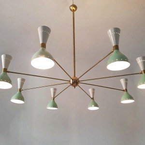 Huge Italian Chandelier Style Stilnovo Mid Century 8 Arms/16 Bulb Socket Sputnik Ceiling Lights - Letsgosale.com