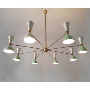 Huge Italian Chandelier Style Stilnovo Mid Century 8 Arms/16 Bulb Socket Sputnik Ceiling Lights - Letsgosale.com