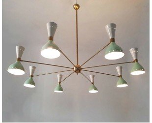 Huge Italian Chandelier Style Stilnovo Mid Century 8 Arms/16 Bulb Socket Sputnik Ceiling Lights - Letsgosale.com
